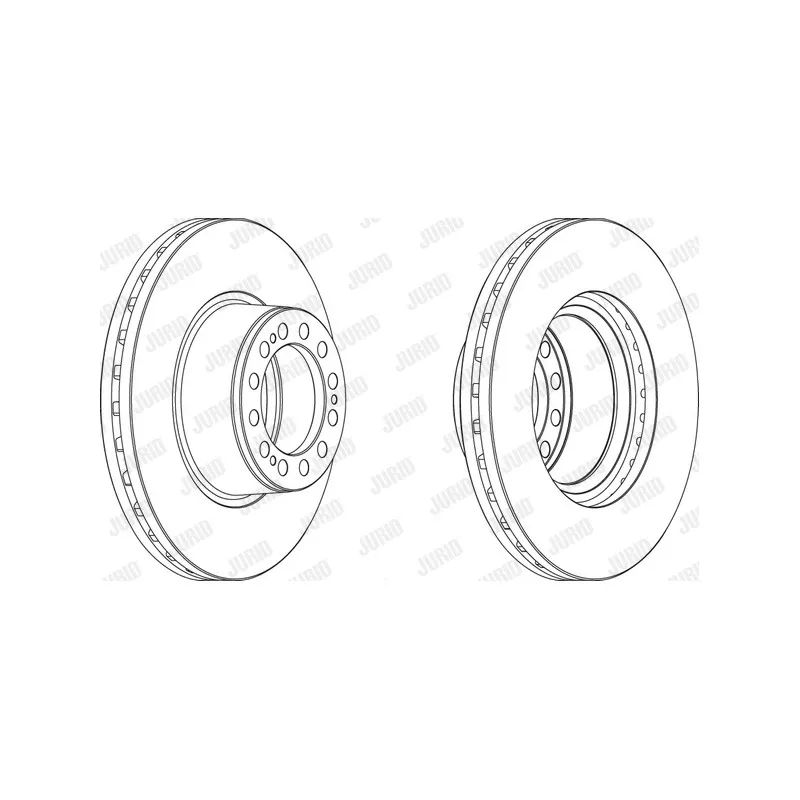 Jeu de 2 disques de frein arrière JURID 569001J