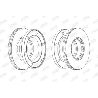 Jeu de 2 disques de frein avant JURID