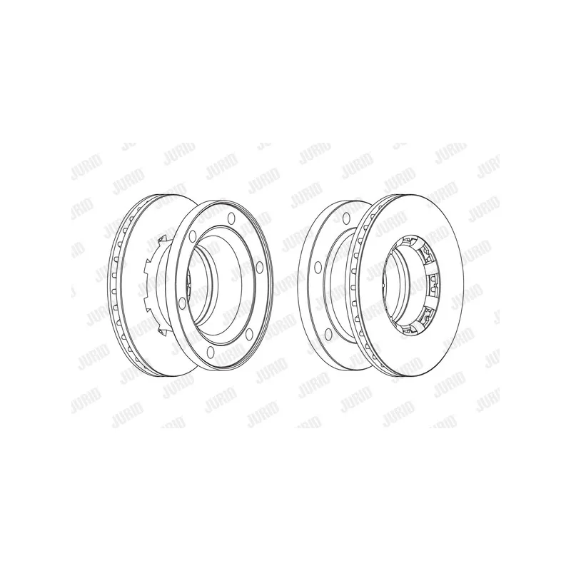 Jeu de 2 disques de frein avant JURID 567956J