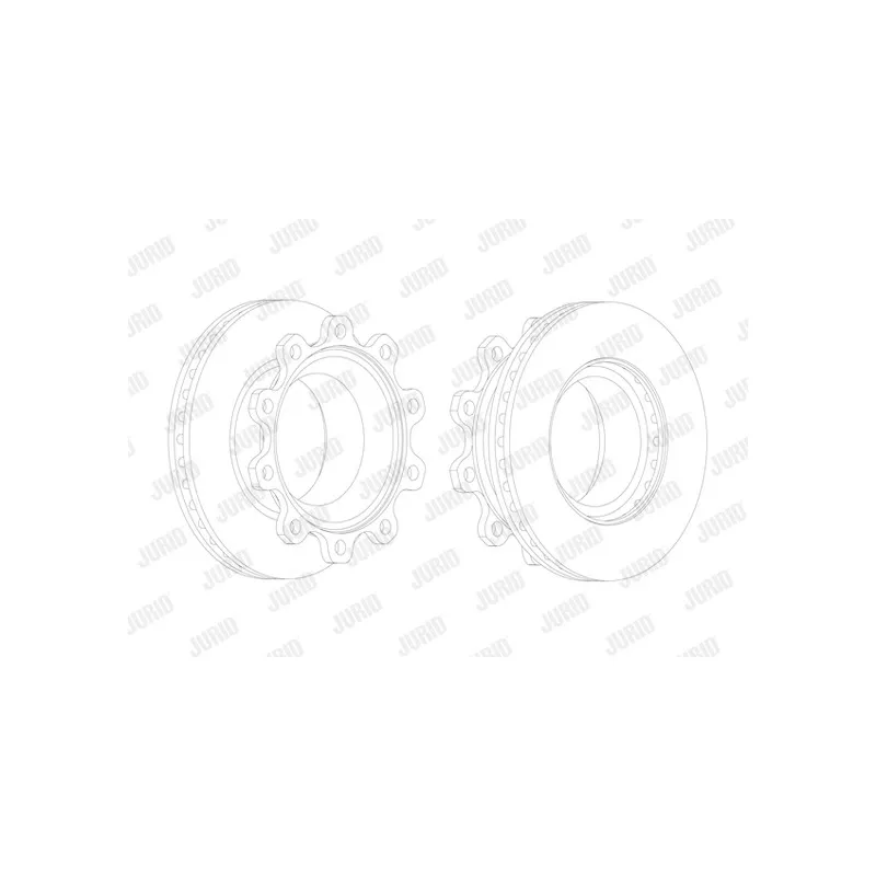 Jeu de 2 disques de frein avant JURID 569020J