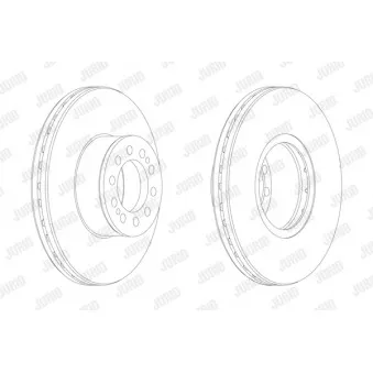 Jeu de 2 disques de frein avant JURID