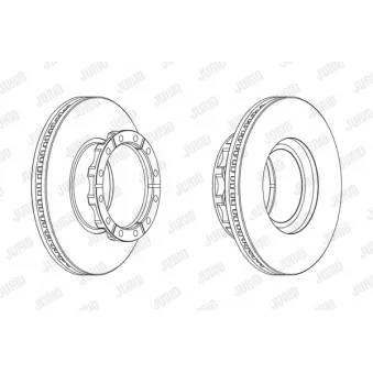 Jeu de 2 disques de frein avant JURID