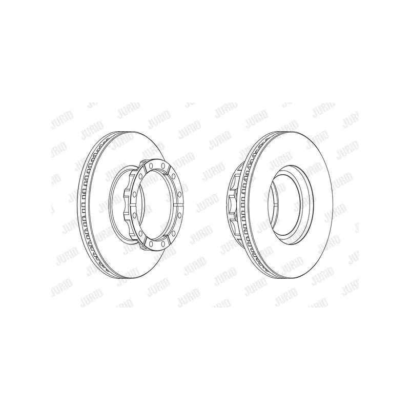 Jeu de 2 disques de frein avant JURID 567135J