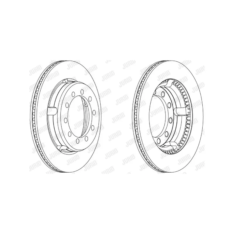 Jeu de 2 disques de frein avant JURID 567134J