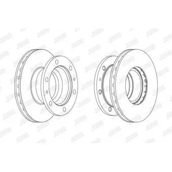 Jeu de 2 disques de frein avant JURID