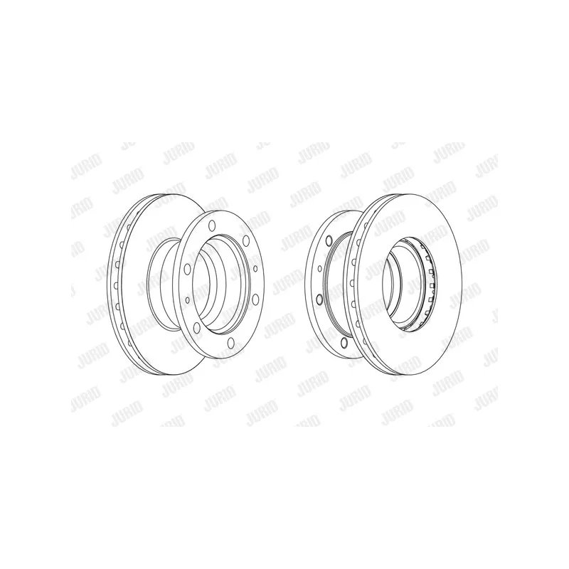 Jeu de 2 disques de frein avant JURID 567127J