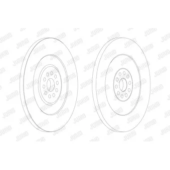 Jeu de 2 disques de frein avant JURID