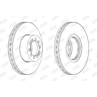 Jeu de 2 disques de frein avant JURID