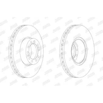 Jeu de 2 disques de frein avant JURID