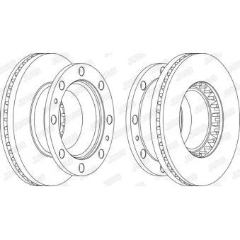 Jeu de 2 disques de frein arrière JURID