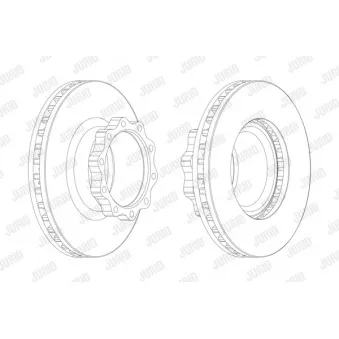 Jeu de 2 disques de frein avant JURID