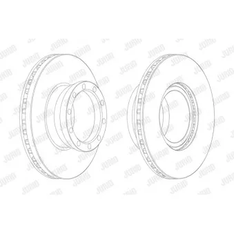 Jeu de 2 disques de frein avant JURID