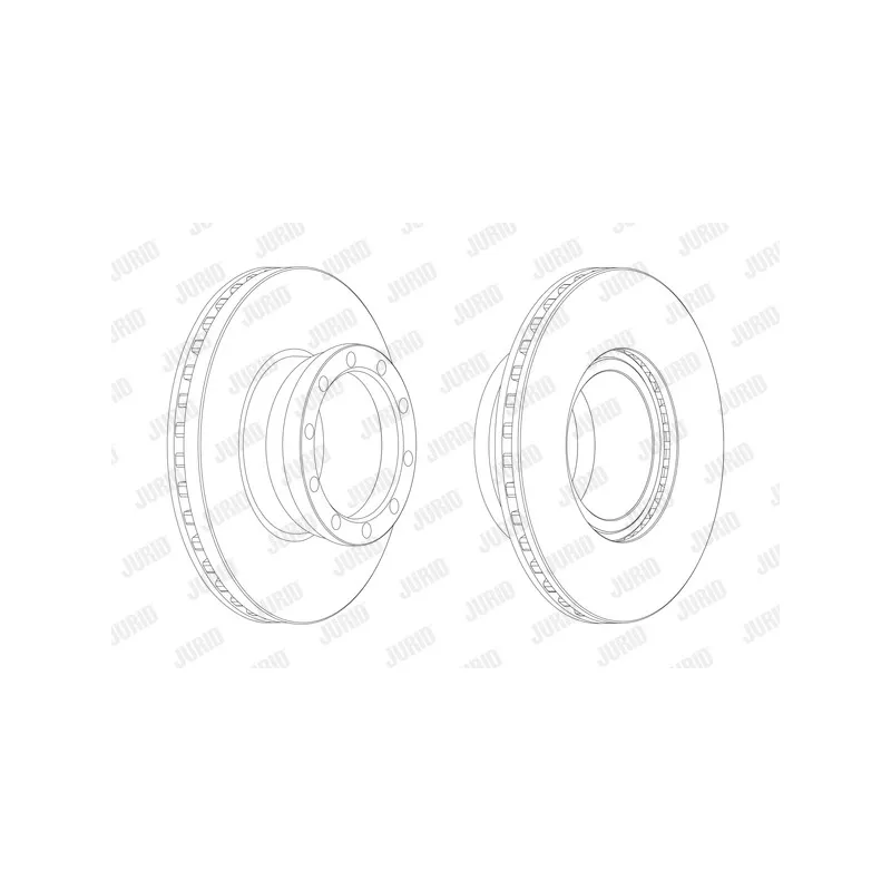 Jeu de 2 disques de frein avant JURID 567402J