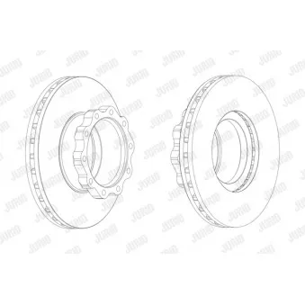 Jeu de 2 disques de frein avant JURID