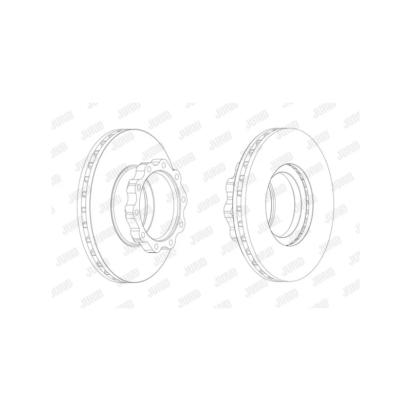 Jeu de 2 disques de frein avant JURID 567400J