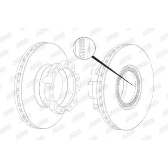 Jeu de 2 disques de frein arrière JURID