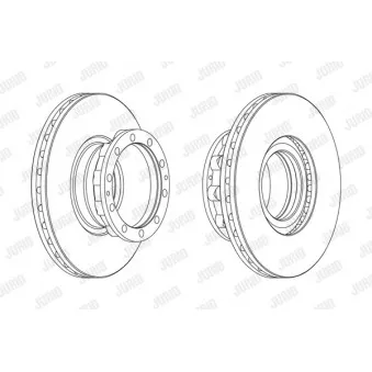 Jeu de 2 disques de frein arrière JURID