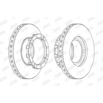 Jeu de 2 disques de frein avant JURID