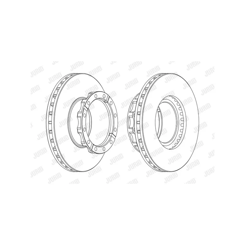 Jeu de 2 disques de frein avant JURID 569125J