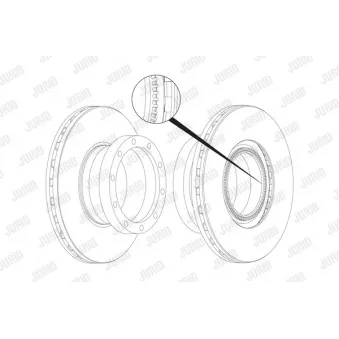 Jeu de 2 disques de frein arrière JURID