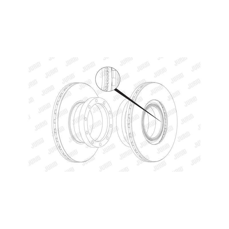 Jeu de 2 disques de frein arrière JURID 569131J