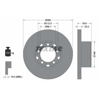 Jeu de 2 disques de frein avant TEXTAR