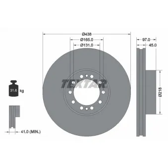 Jeu de 2 disques de frein avant TEXTAR
