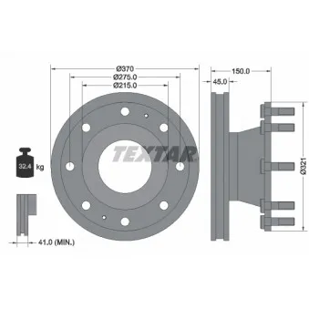 Jeu de 2 disques de frein avant TEXTAR