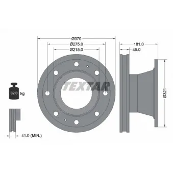 Jeu de 2 disques de frein avant TEXTAR
