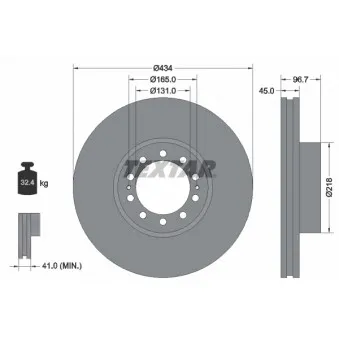 Jeu de 2 disques de frein avant TEXTAR