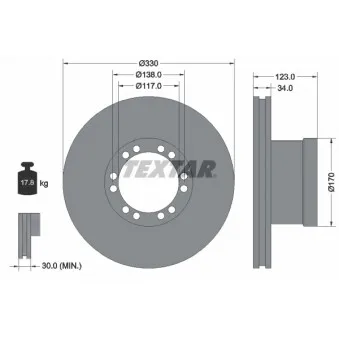 Jeu de 2 disques de frein avant TEXTAR