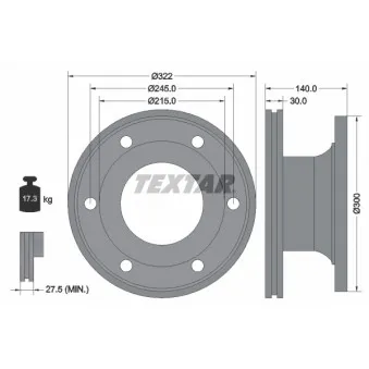 Jeu de 2 disques de frein avant TEXTAR