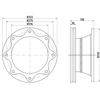Jeu de 2 disques de frein arrière TEXTAR