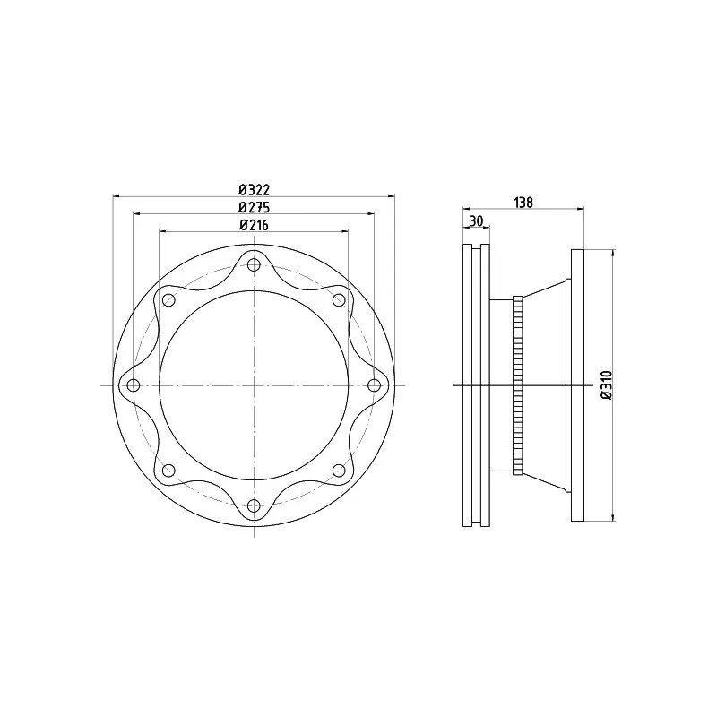 Jeu de 2 disques de frein arrière TEXTAR 93086600
