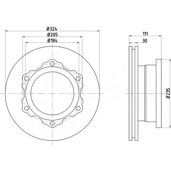 Jeu de 2 disques de frein avant TEXTAR