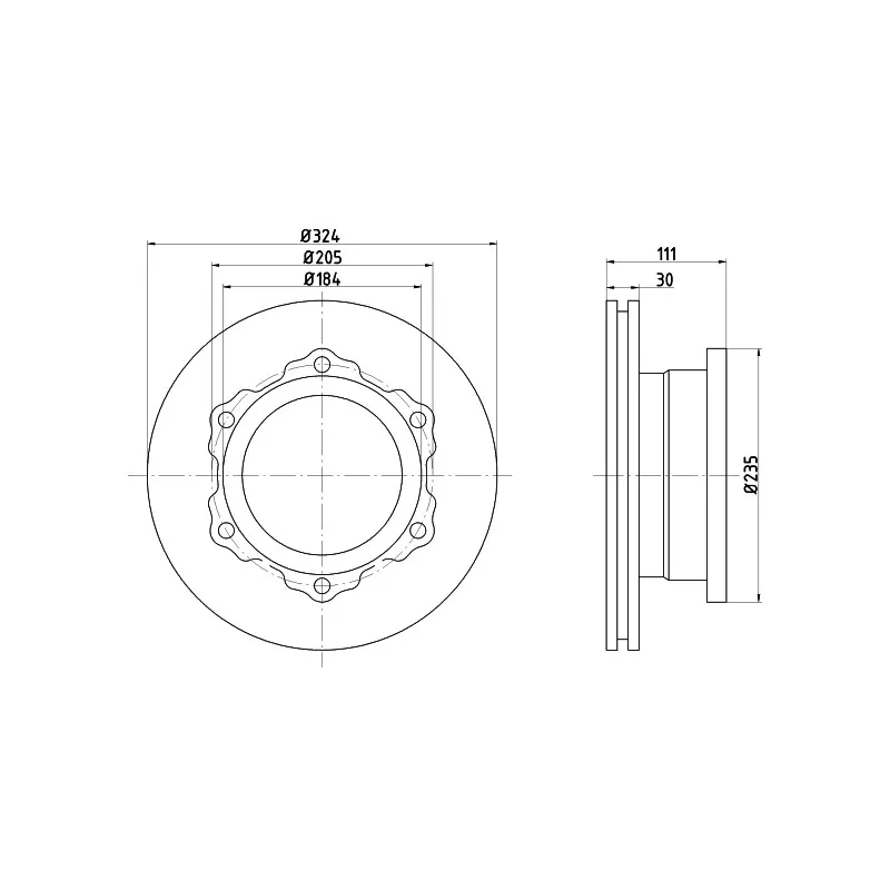 Jeu de 2 disques de frein avant TEXTAR 93087800