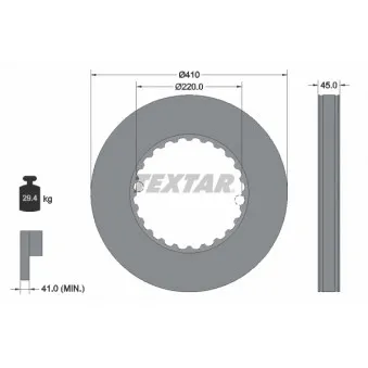 Jeu de 2 disques de frein arrière TEXTAR
