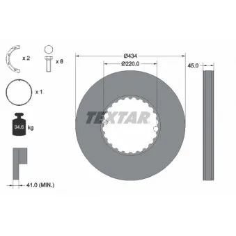 Jeu de 2 disques de frein avant TEXTAR