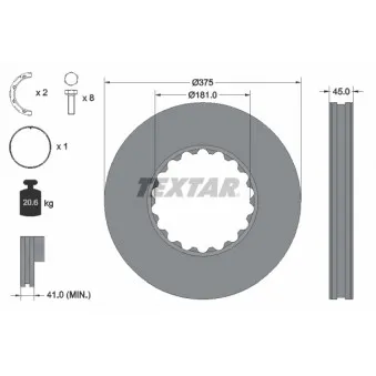 Jeu de 2 disques de frein arrière TEXTAR