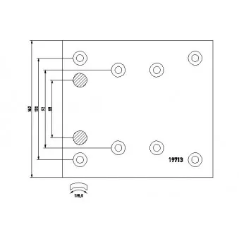 Kit de garnitures de frein, frein à tambour TEXTAR