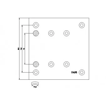 Kit de garnitures de frein, frein à tambour TEXTAR