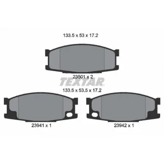 Jeu de 4 plaquettes de frein avant TEXTAR