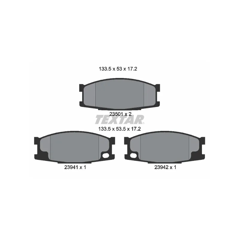Jeu de 4 plaquettes de frein avant TEXTAR 2350101