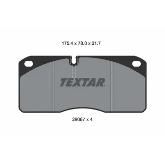 Jeu de 4 plaquettes de frein avant TEXTAR