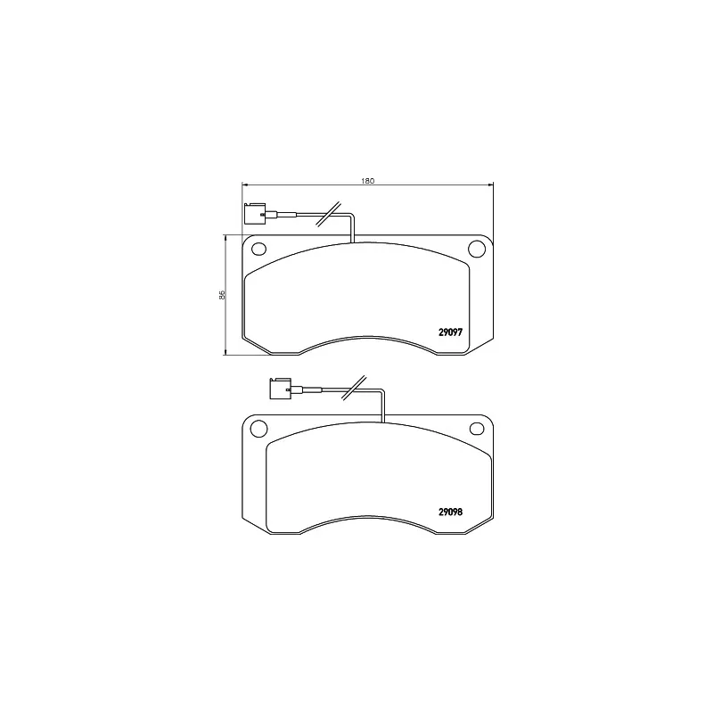 Jeu de 4 plaquettes de frein avant TEXTAR 2909702