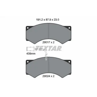 Jeu de 4 plaquettes de frein avant TEXTAR