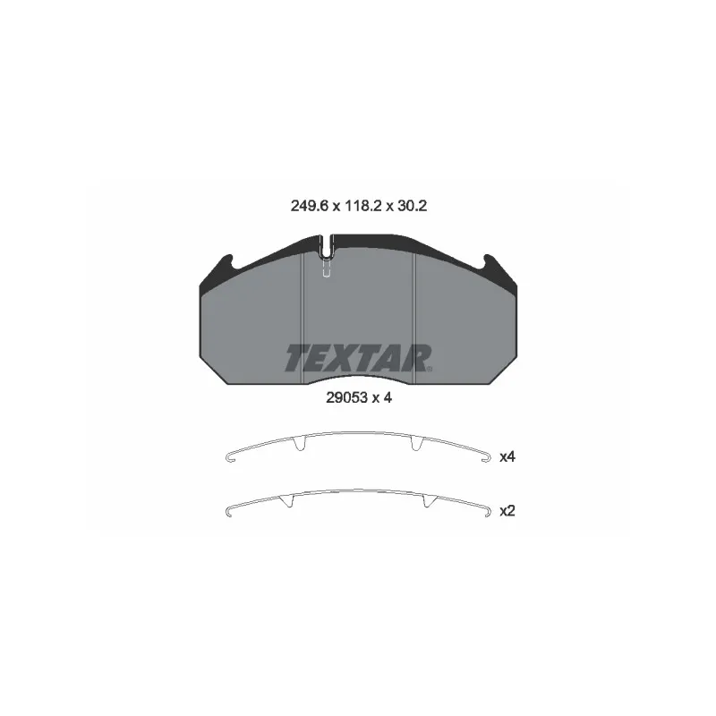 Jeu de 4 plaquettes de frein avant TEXTAR 2905301