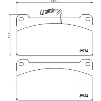 Jeu de 4 plaquettes de frein avant TEXTAR