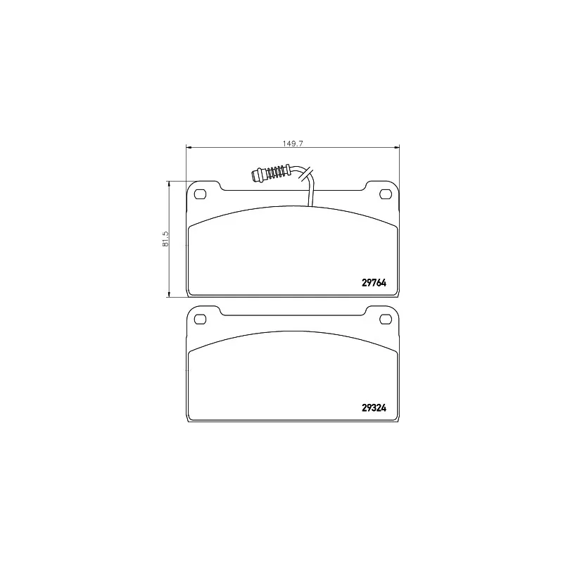 Jeu de 4 plaquettes de frein avant TEXTAR 2976402