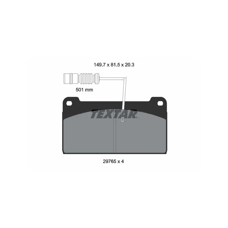 Jeu de 4 plaquettes de frein arrière TEXTAR 2976502